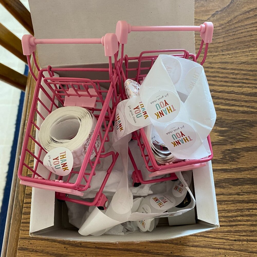 Thank you stickers carts